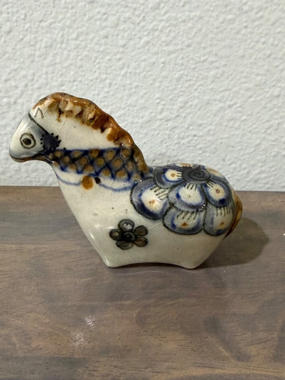 Vintage Ken Edwards Tonala Pottery Horse Figurine Mexican Folk Art